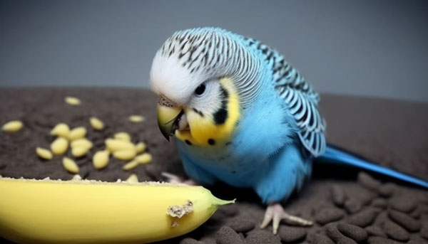 Budgie Eat Banana