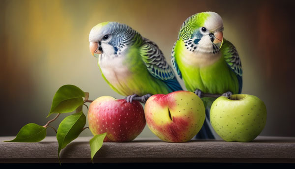 Budgies Eat Apples