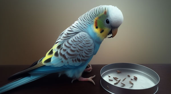 Budgies Eat Mealworms