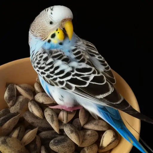 Budgies Eat Sunflower Seeds