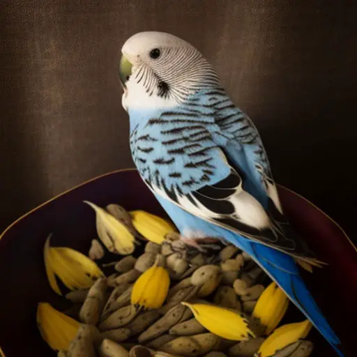 Budgies Eat Sunflower Seeds