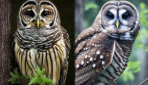 Spotted Owl and Barred Owl