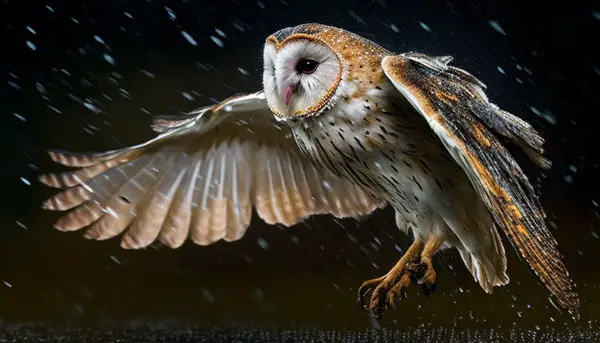 Why Do Owls Spread Their Wings in the Rain