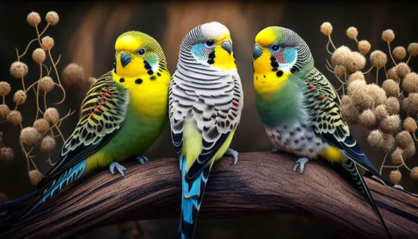 Budgies Live with Finches