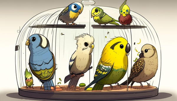 Can budgies live with cockatiels