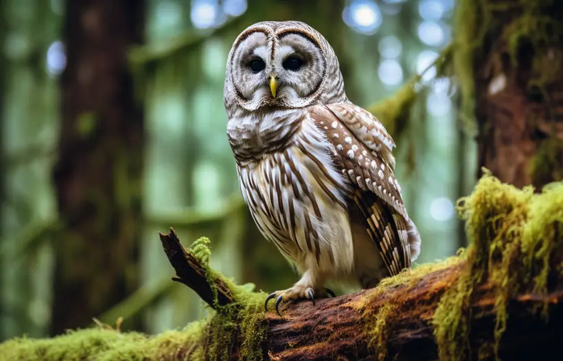 Barred Owl Eat